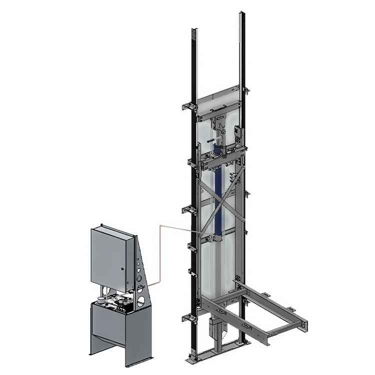 Garaventa Lift Elvoron LULA hydraulic drive system diagram – showing hydraulic motor, pump, and controller components