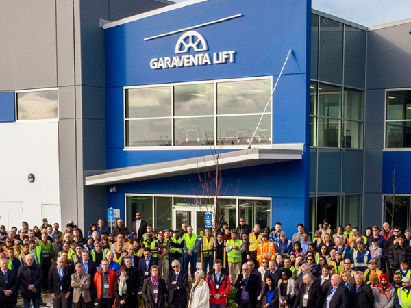 Garaventa Staff in front of Garaventa office