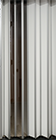 Accordion solid white gate with clear panels in open position from Garaventa Lift’s 3D elevator configurator exterior accessories