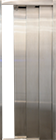 Stainless steel sliding door open from Garaventa Lift’s 3D elevator configurator accessory option