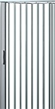 Solid white accordion gate open from Garaventa Lift’s 3D elevator configurator accessory options